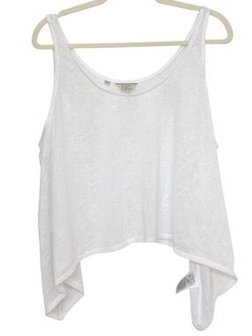Guess White Sleeveless Lightweight Swingy Relaxed Flowy Top. Large.